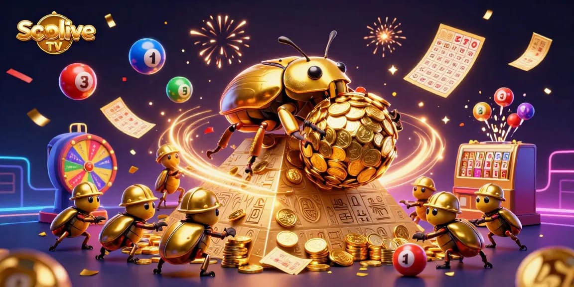 Socolive TV invites you to roll in golden coins and play bingo in this vibrant casino scene.