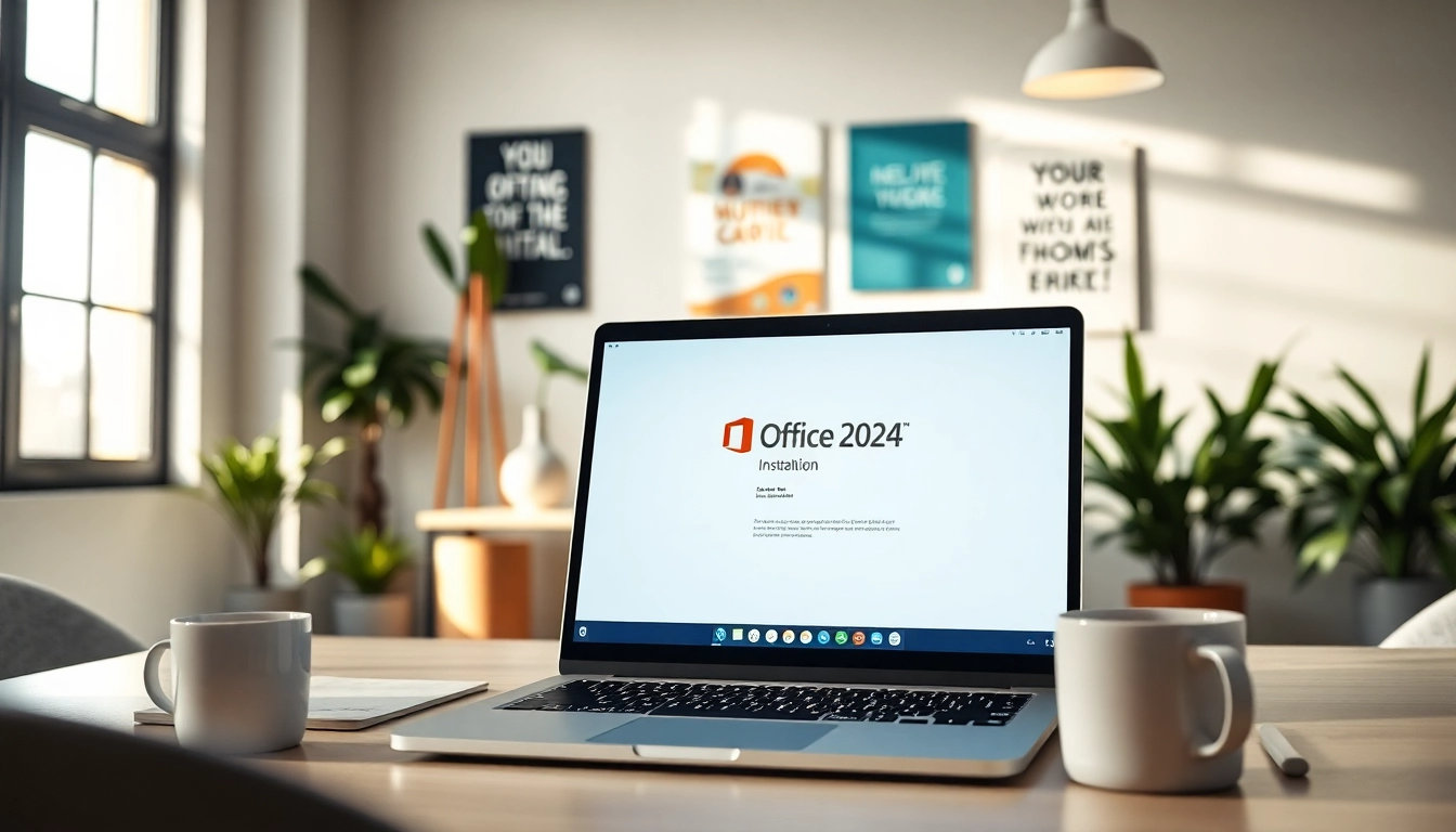 Office 2024 Mac Installation sofort starten im modernen Büroumfeld mit aktiver Installation.