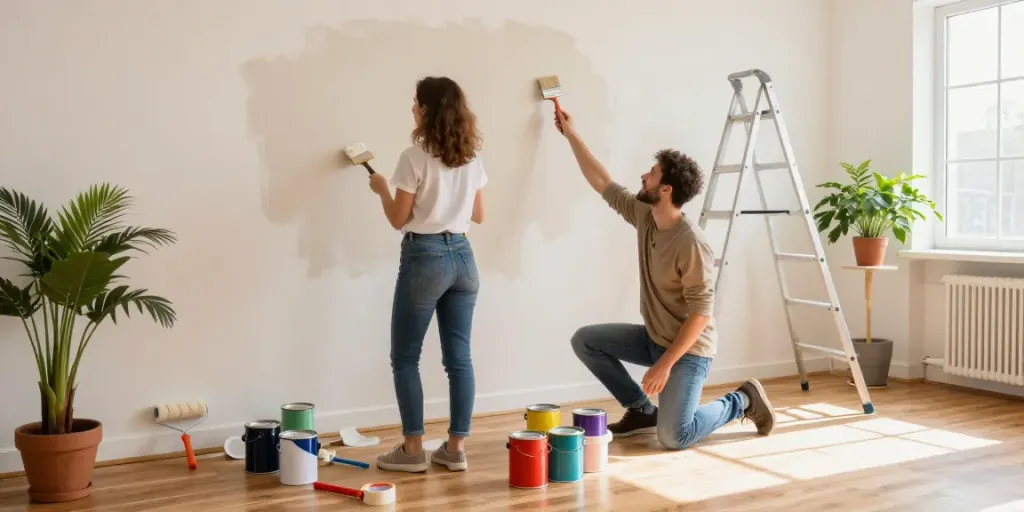 Auf www.eigenheim-blog.com renovieren Hausbesitzer ihr Zuhause mit frischer Farbe und Freude.