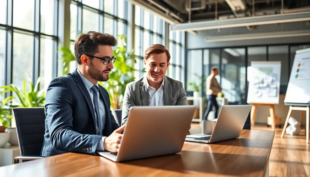 Arbeiten Sie mit einem Headhunter Schweiz in einem modernen Büro für Ihre Karriere.